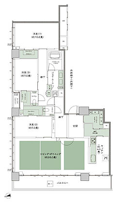 シティタワー天王寺 間取り 140A
