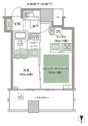 梅田ガーデンレジデンス 間取り N-40B