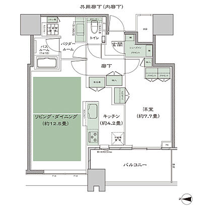 梅田ガーデンレジデンス 間取り W-60F
