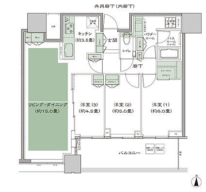 梅田ガーデンレジデンス 間取り S-75C