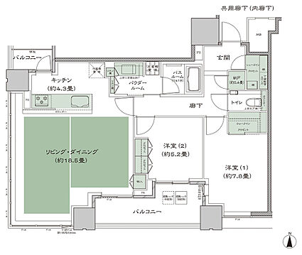 梅田ガーデンレジデンス 間取り SW-85B