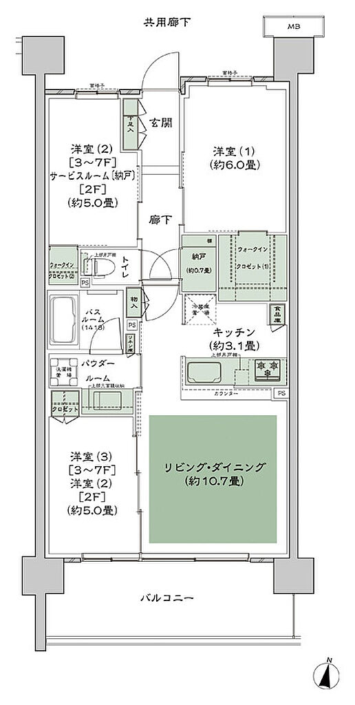 シティテラス湘南平塚 間取り E-A1