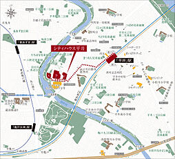 シティハウス平井 現地案内図