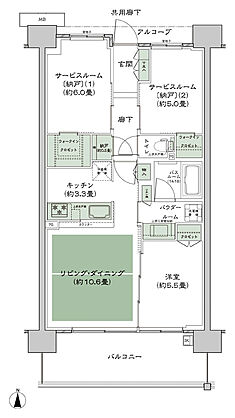 シティテラス若江岩田 間取り C-D5-標準