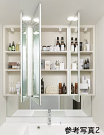 シティハウス八千代緑が丘 三面鏡付洗面化粧台