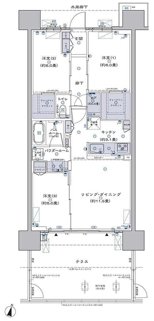 シティテラス宮崎 間取り C'3t