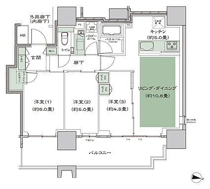 シティタワーズ板橋大山ノースタワー 間取り N-D