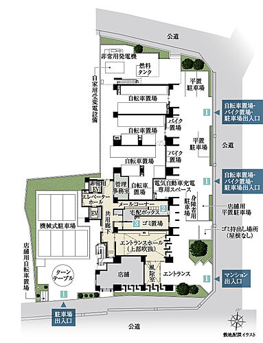 シティテラス府中 敷地配置イラスト