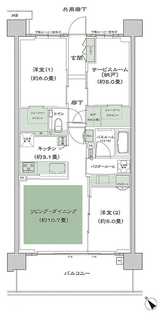 シティハウス西横浜 間取り D