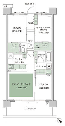 シティハウス西横浜 間取り D