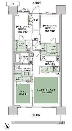 シティテラス多摩川 間取り D-B5