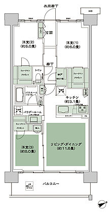 シティテラス多摩川 間取り D-E4