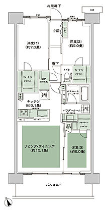 シティテラス多摩川 間取り D-A5b
