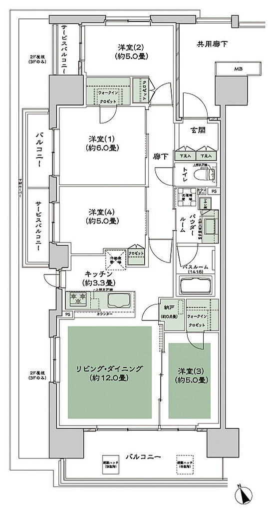 シティテラス多摩川 間取り C-A