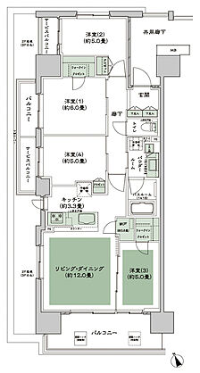 シティテラス多摩川 間取り C-A