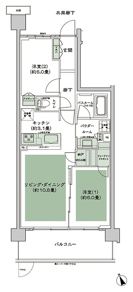 シティテラス多摩川 間取り A-C