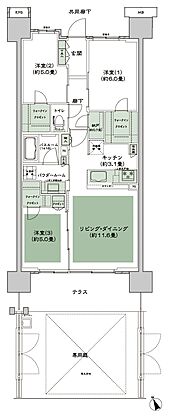 シティテラス多摩川 間取り C-B5g