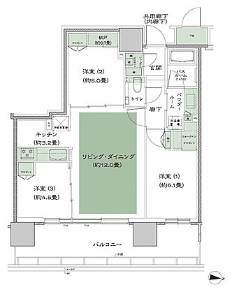 シティタワー綾瀬 間取り J