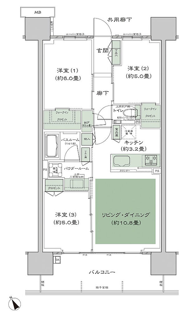 シティテラス南砂 間取り A5