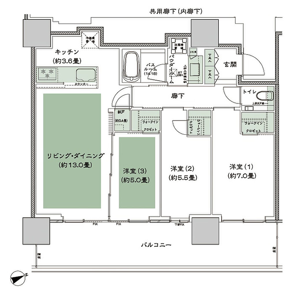 グランドシティタワー池袋 間取り SE-75A-標準