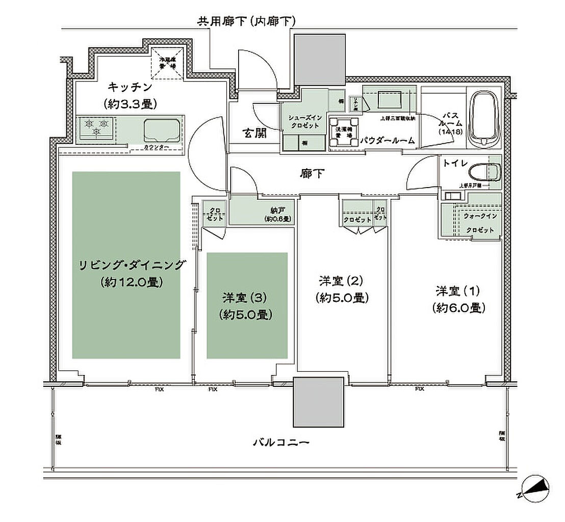 グランドシティタワー池袋 間取り NW-70E-標準
