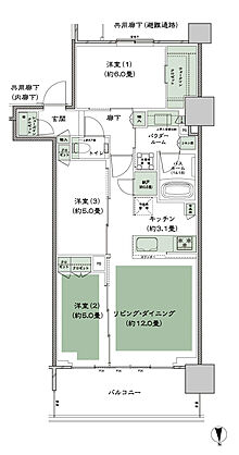 グランドシティタワー月島 間取り N-70Btr