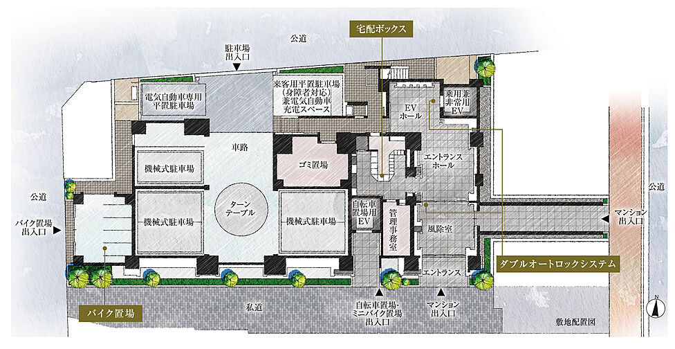 シティハウス湯島ステーションコート 共用部