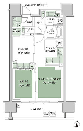 シティハウス湯島ステーションコート 間取り B2