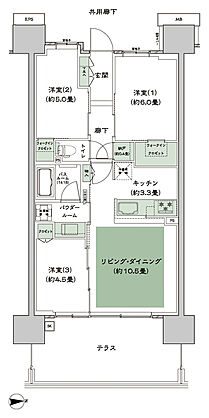シティハウス新森 間取り B5t