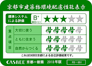 ザ・四条烏丸レジデンス 京都市建築物環境配慮性能表示
