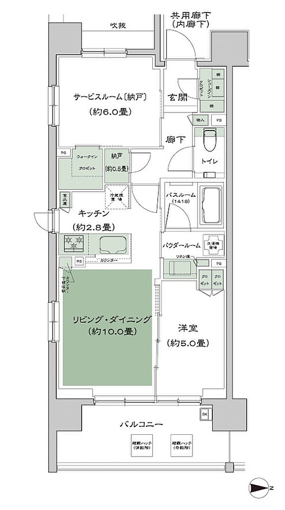 ザ・四条烏丸レジデンス 間取り B1