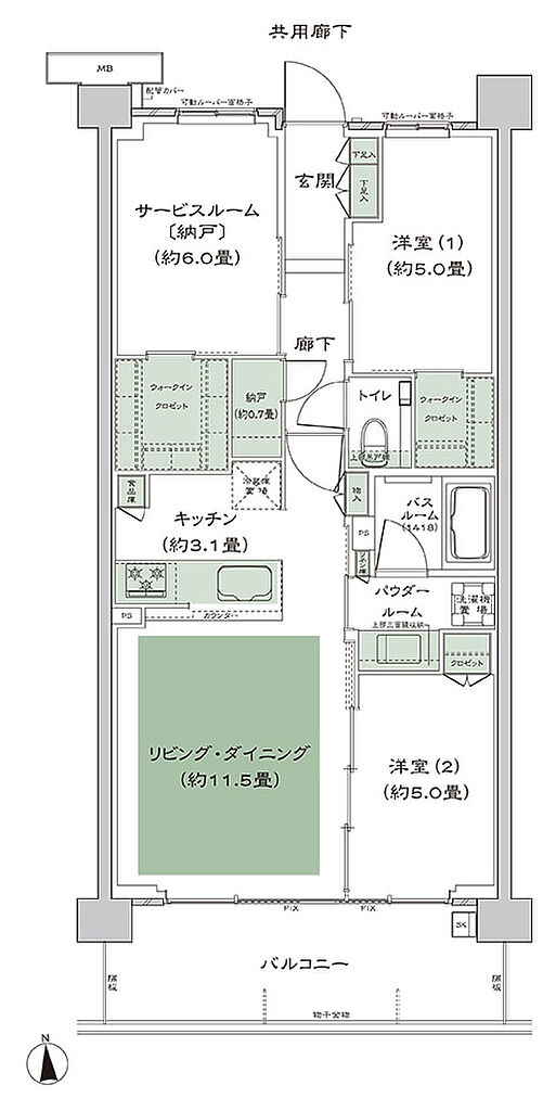 シティテラス桜上水 間取り C-A2-3