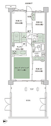 シティテラス桜上水 間取り D-A1t-3