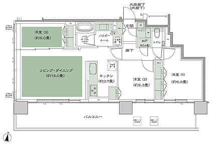シティタワー札幌すすきの 間取り J