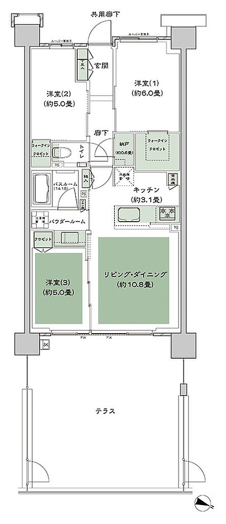 シティテラス登戸 間取り H4t