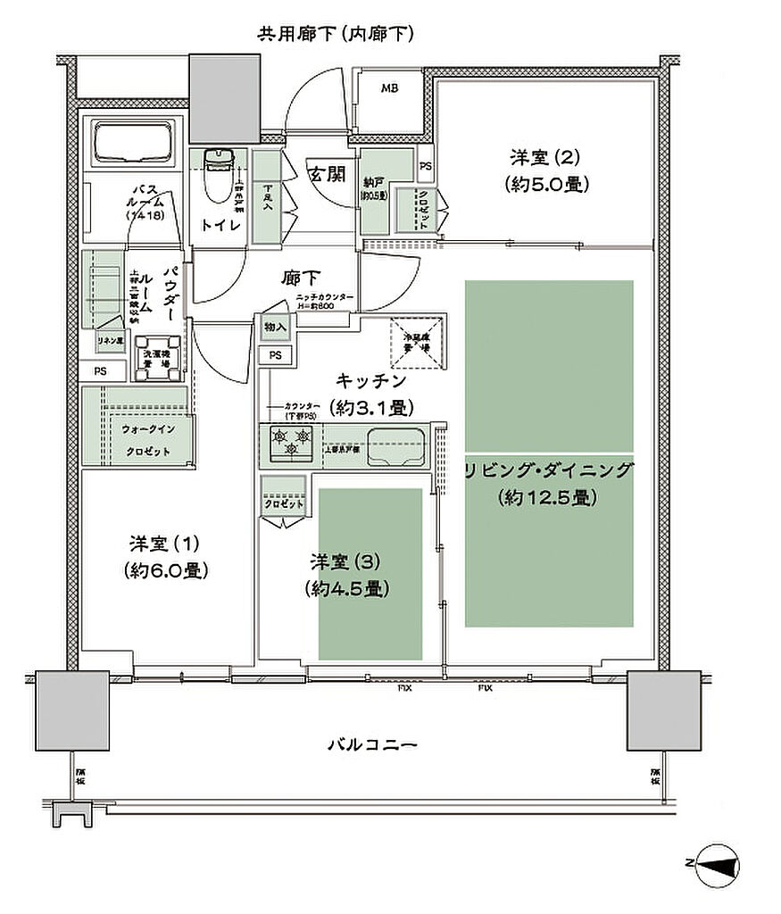 シティタワー古川橋 間取り C-3