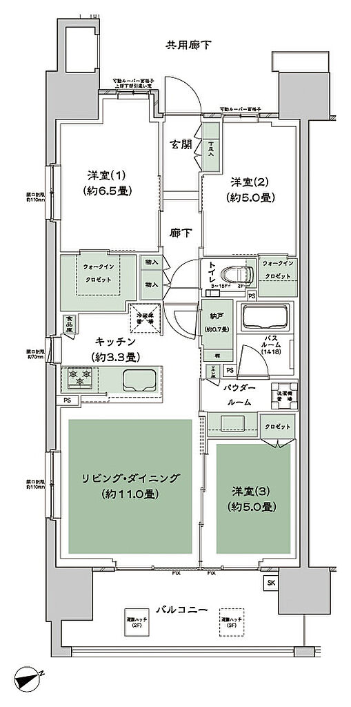 シティテラス下丸子 間取り A-F