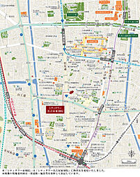 シティタワー名古屋東別院 現地案内図