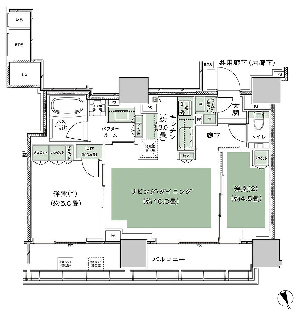 シティタワー東京田町 間取り D-2 