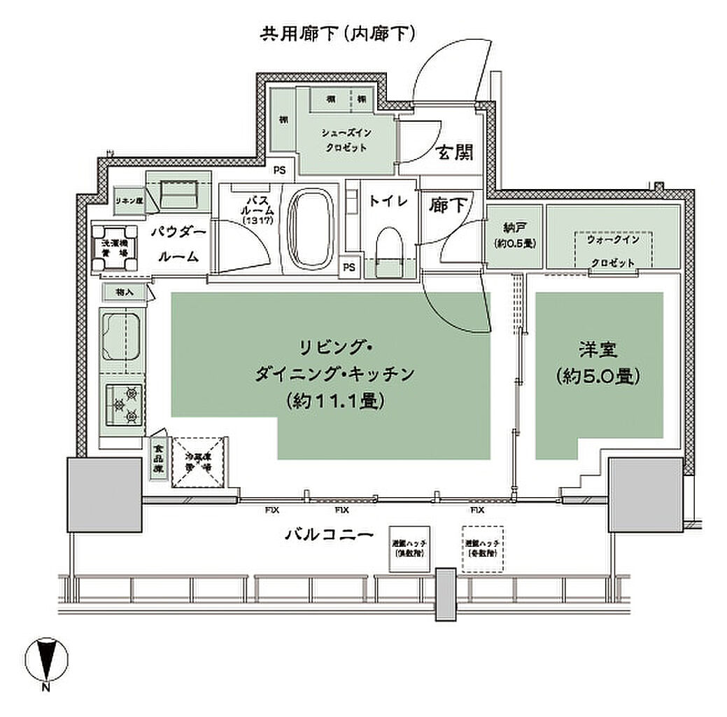 CITY TOWER THE RAINBOW 間取り H-1