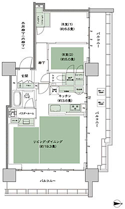 CITY TOWER THE RAINBOW 間取り M-2