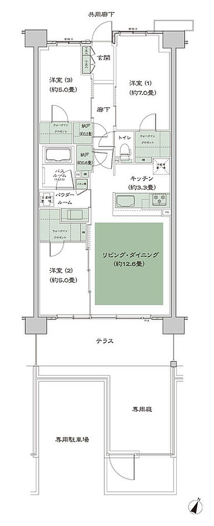 ソライエテラス　ウエスト 間取り H-B11gp