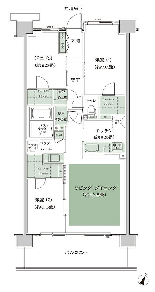 ソライエテラス　ウエスト 間取り H-B24