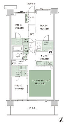 ソライエテラス　ウエスト 間取り H-B24