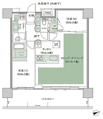シティタワーズ上板橋イースト 間取り I'-2