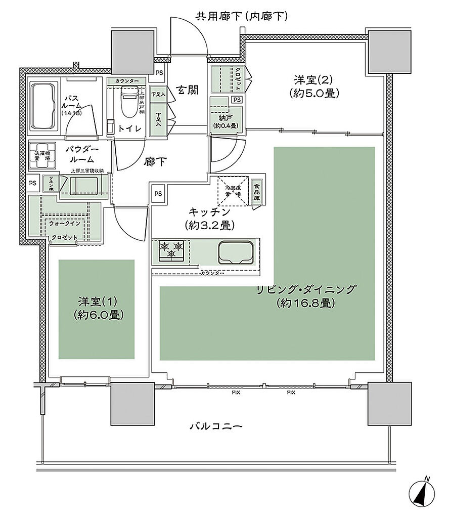 W CITY TOWERS 間取り WF-2