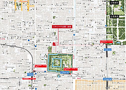 シティハウス京都二条城　北邸 現地案内図