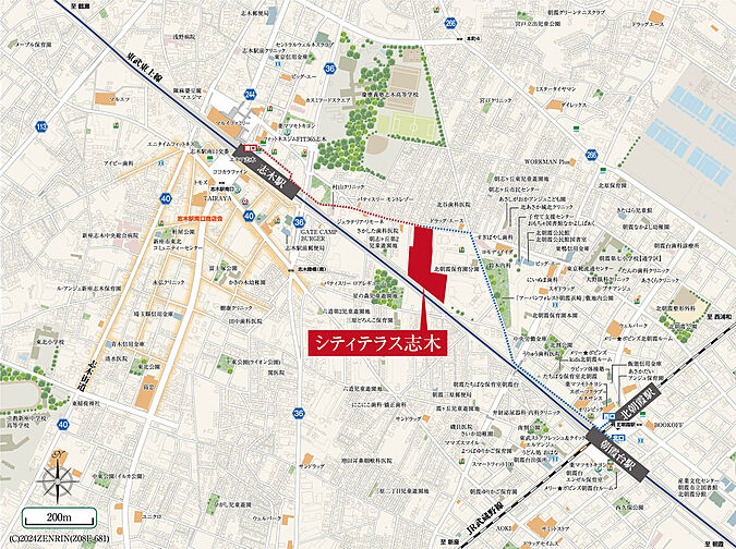 シティテラス志木 現地案内図