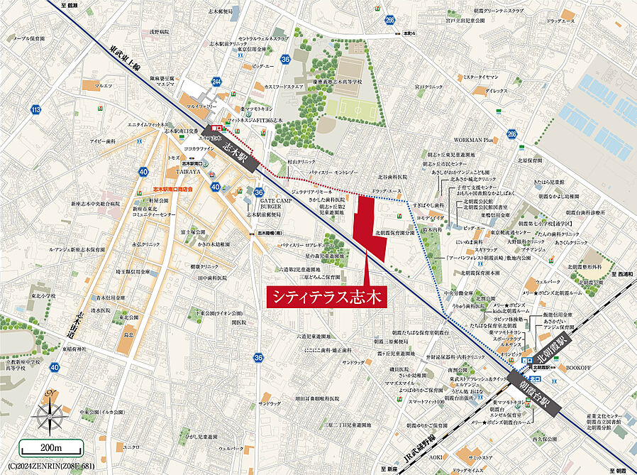 シティテラス志木：案内図