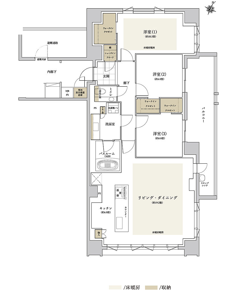 ザ・ライオンズ覚王山 間取り J2